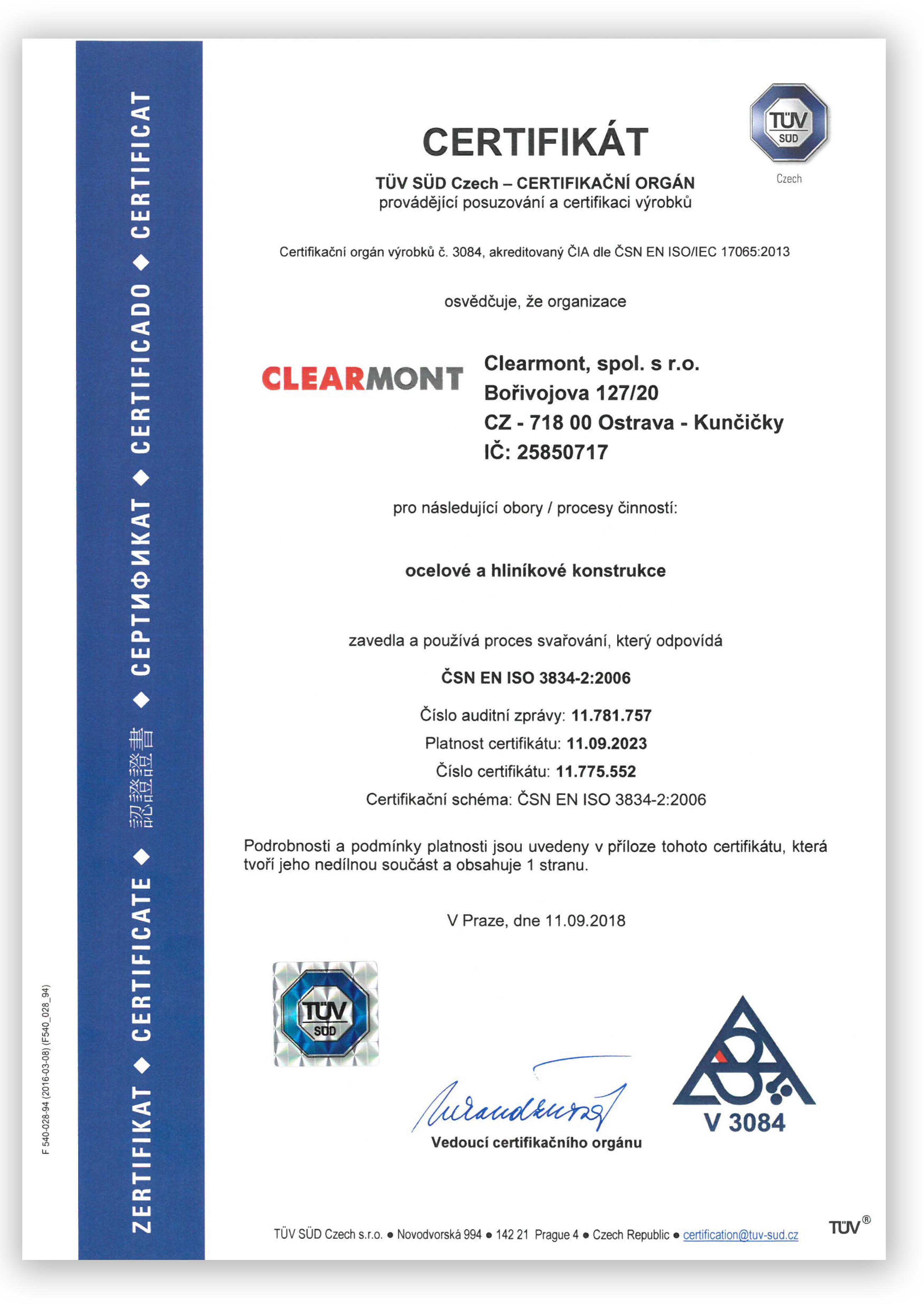 ČSN EN ISO 3834-2:2006
