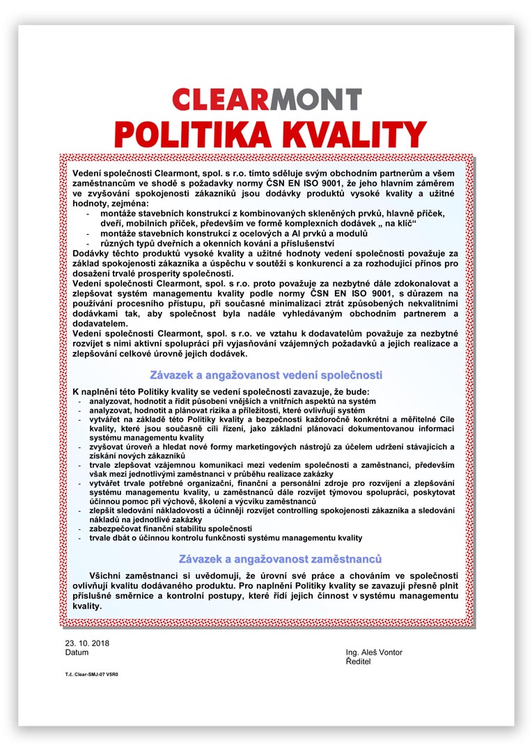 Politika kvality