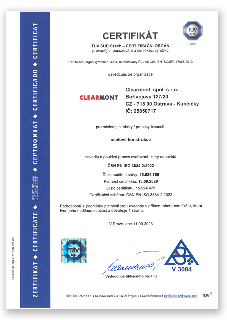 ČSN EN ISO 3834-2:2022