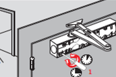 Instalační a servisní seřízení dveřního zavírače